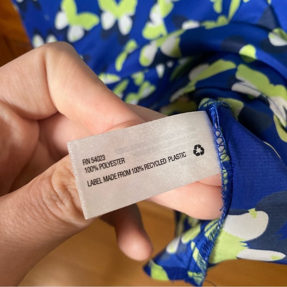 GAP Printed Butterfly Long Sleeve Tunic Dress Henley Crew Neck - Picture 7 of 9